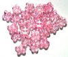 25 12x14mm Pink Iris Lustre Two Hole Flowers